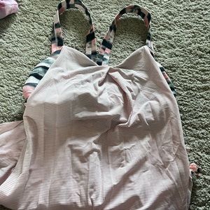 Lululemon set, reversible running shorts with tank and built in sports bra